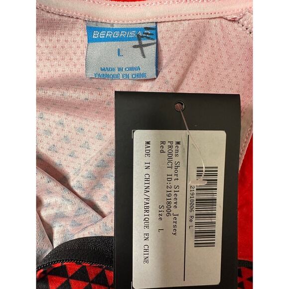 NWT BERGRISAR Men's Cycling Jerseys Short Sleeves Bike Shirt Sz Large - Picture 5 of 12